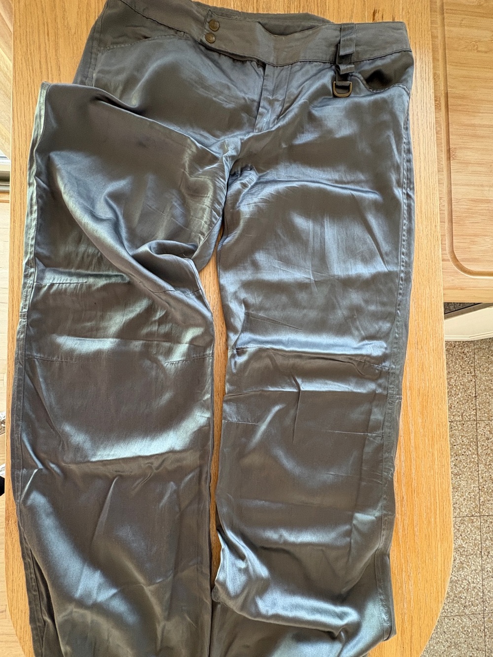 Free People Blue Low Rise Silk/Cotton Jogger Pants